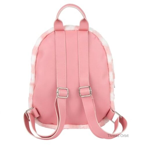Mini Plush Tablet Backpack for Work College Commuting Travel